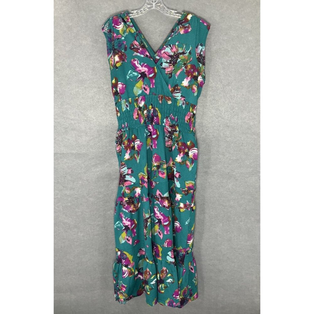Cato Dress Women LP Floral Bloom Smocked V-Neck Sleeveless Feminine Boho Spring